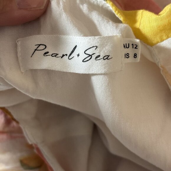 Abstract Print Maxi Dress Cutout Tie Front Long Sleeve Size 8 - Picture 12 of 12